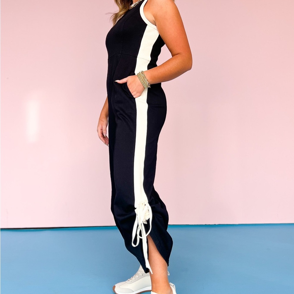 Stylish Black and White Jumpsuit